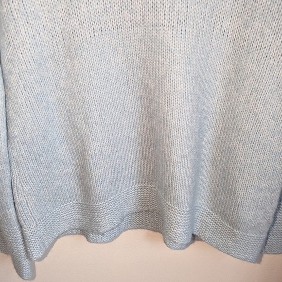 NANETTE LEPORE Baby Blue Wool Knit Crewneck Sweater Size Extra-Small - Picture 3 of 12